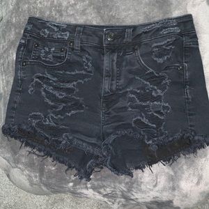 American Eagle High-arise Vintage Black Shorts